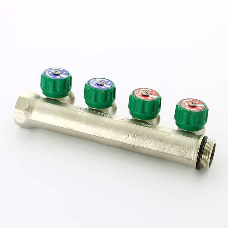 Коллектор с вентилями Uni-Fitt 1 НВ 4 выхода 3/4 EK 90° 50 мм 410N4340