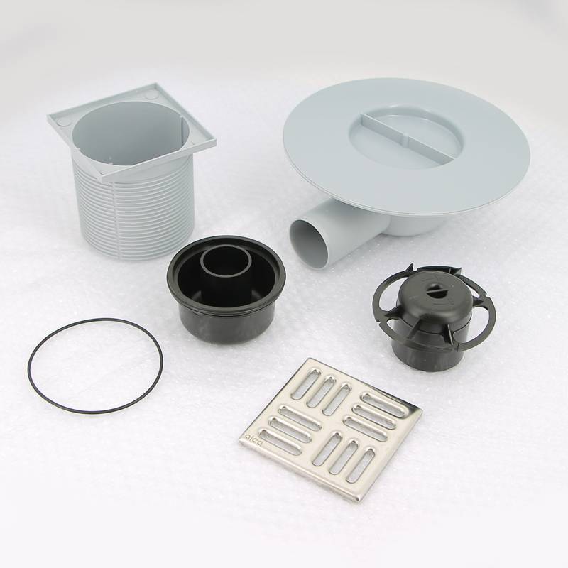 Трап для душа Alca 105х105 мм боковой выпуск 50 мм нержавеющая сталь APV1311