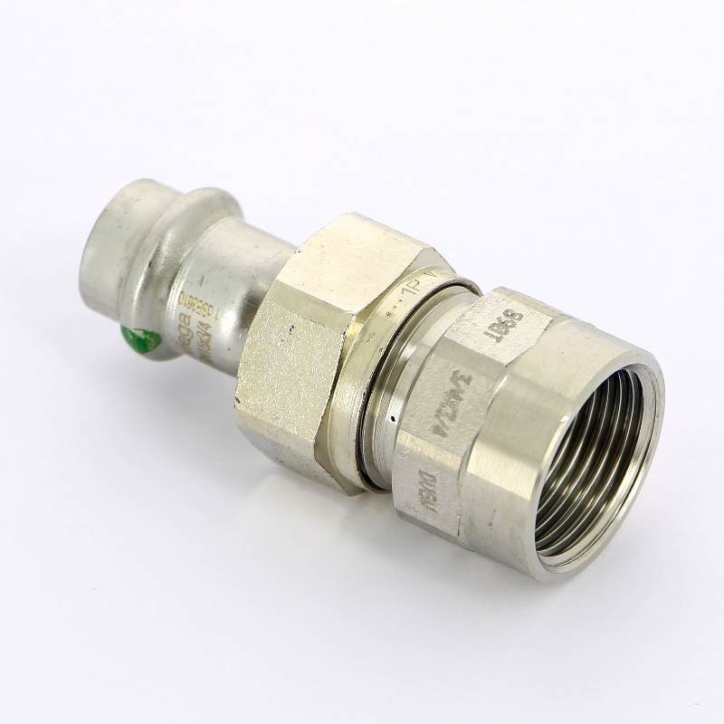 Муфта разъемная Viega Sanpress Inox 15х3/4 пресс-В с плоским уплотнением 437466