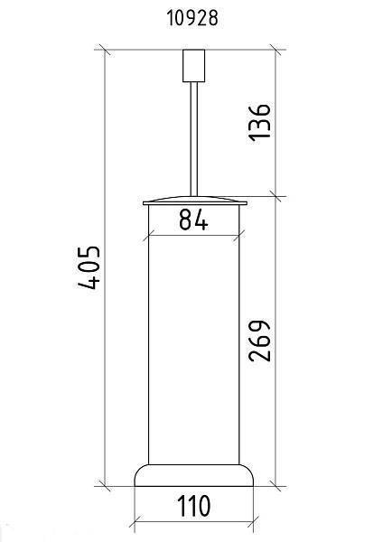 Ершик для туалета Boheme Royal Cristal напольный бронза черный кристалл 10928-BR-B
