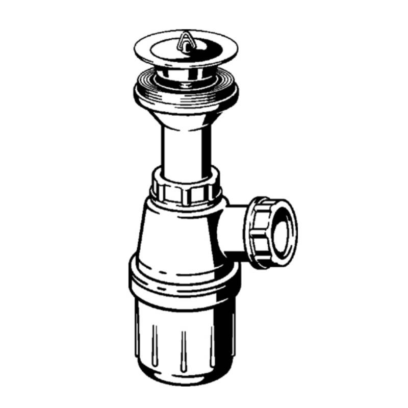 Сифон бутылочный Viega 5725 1 1/4х32 мм с пробкой и розеткой пластиковый 108014