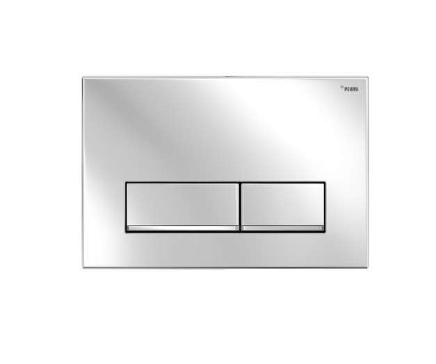 Панель смыва, РЕХАУ, NOVA LONG 002, для унитаза, шгв 245-12.1-165, с прямоугольными клавишами, пластик, цвет-хром глянцевый