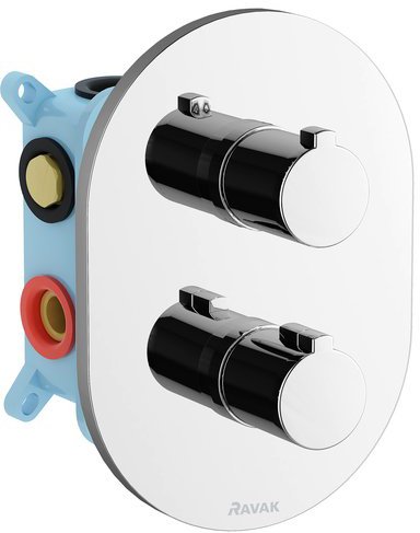 Смеситель термостатический скрытого монтажа Ravak CR 067.00 для R-box Multi X070075