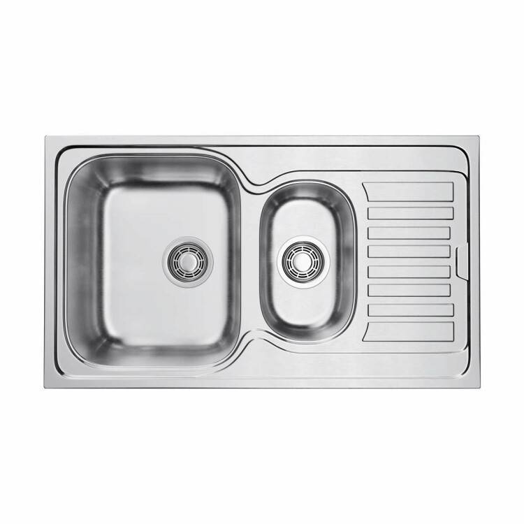 Кухонная мойка OMOIKIRI Kashiogawa 86-2 860x500 мм 2 чаши нержавеющая сталь 4993454