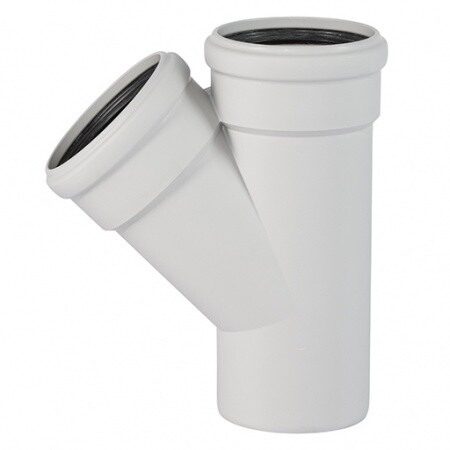 Тройник Ostendorf Skolan Safe SKEA 45° 200/160 мм RAL 7035 338210