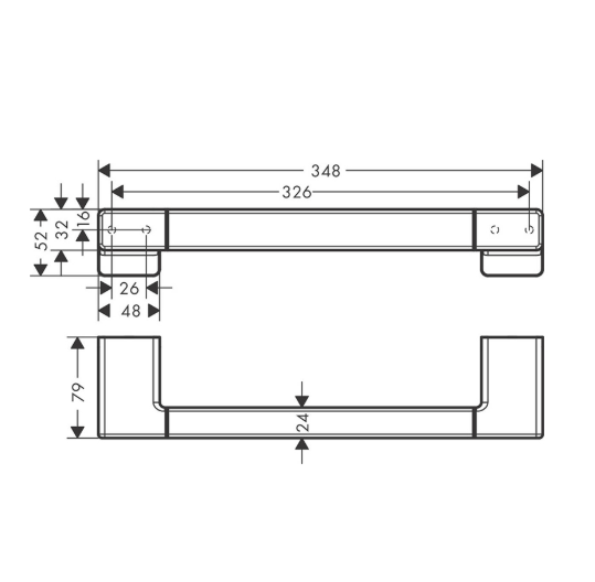 Поручень для ванны Hansgrohe AddStoris хром 41744000