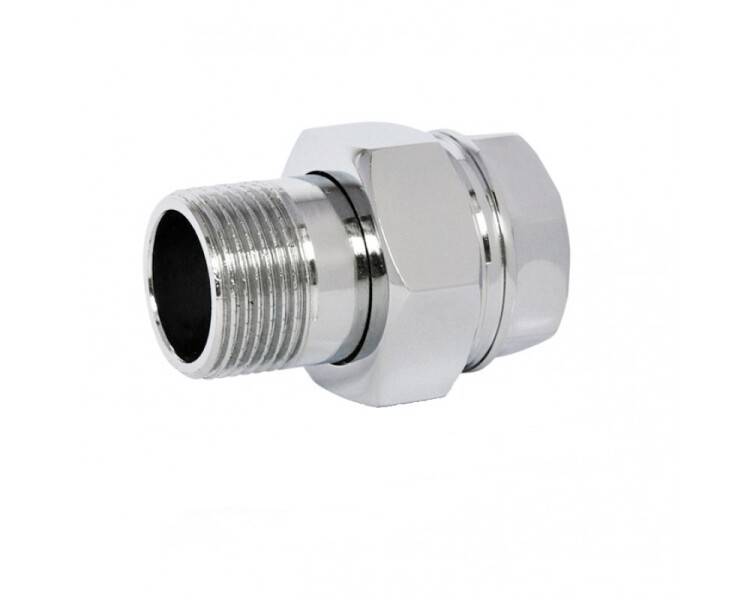 Сгон прямой Giacomini НВ 3/8 латунь хромированный R18X002