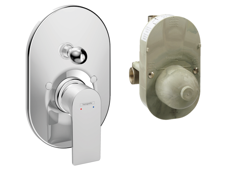 Смеситель для ванны Hansgrohe Rebris E однорычажный скрытого монтажа хром 72458000