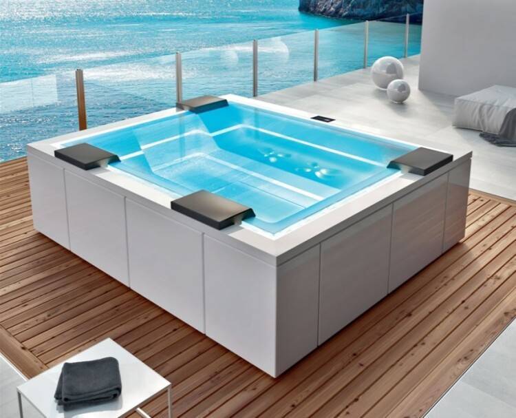 Минибассейн Treesse Zen Pro 2800x2350x850 мм с панелью VTR белый V202PXBNB22