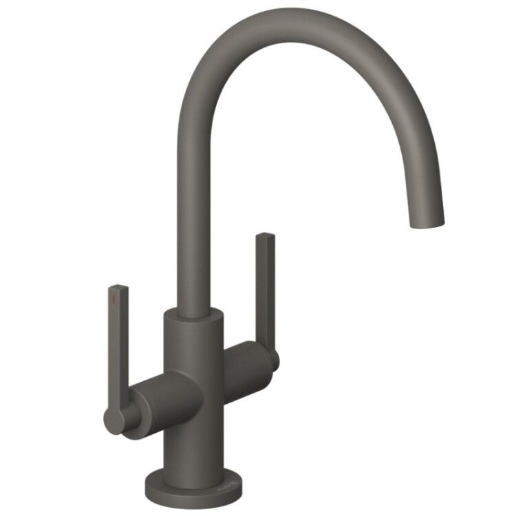 Смеситель для раковины Kludi Nova Fonte Puristic серый матовый 20118O115