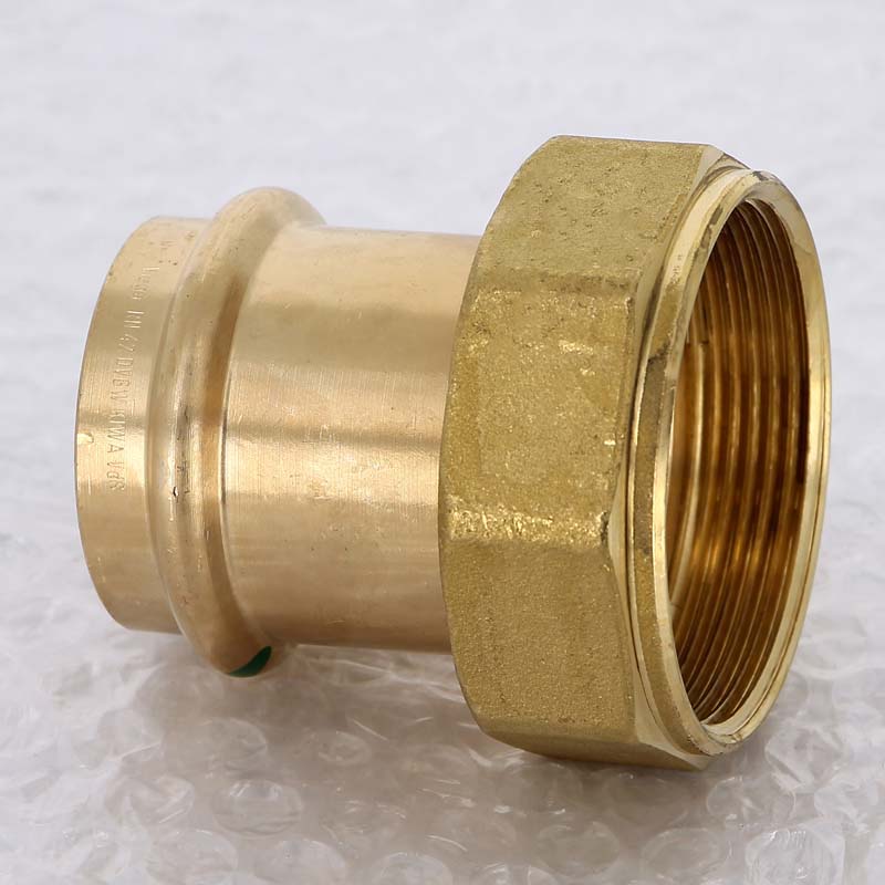 Муфта пресс с накидной гайкой Viega Sanpress 42x2 бронза 305031