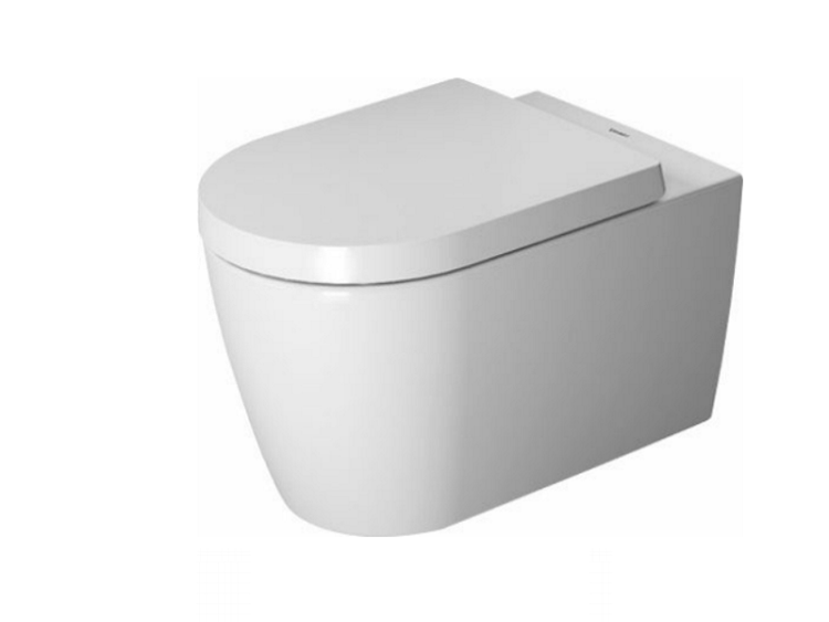 Унитаз подвесной Duravit ME by Starck Rimless 370x570x355 мм белый WonderGliss 45290900A11