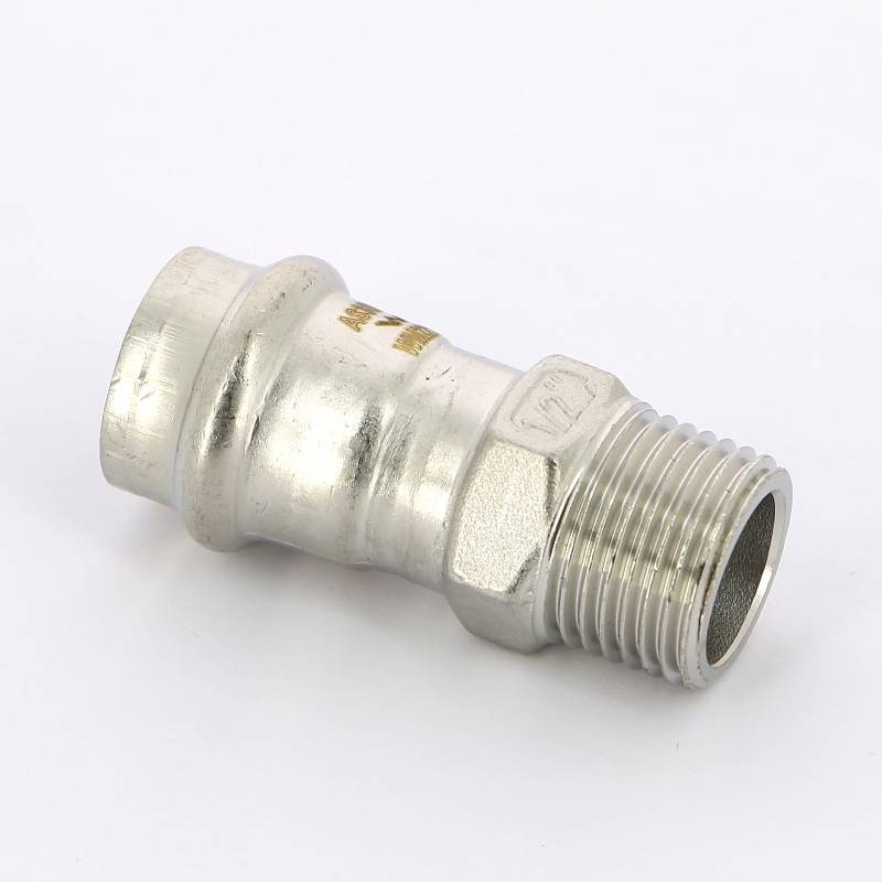 Муфта с наружной резьбой пресс IBP >B< Press Inox 18x1/2 нержавеющая сталь PS4243G0180400