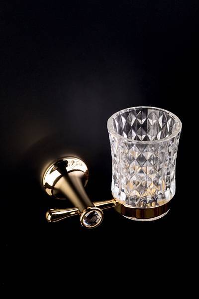 Стакан для ванной подвесной Boheme Chiaro золото 10504