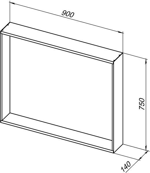 Зеркало Allen Brau Reality 90 см черный 1.32019.BB