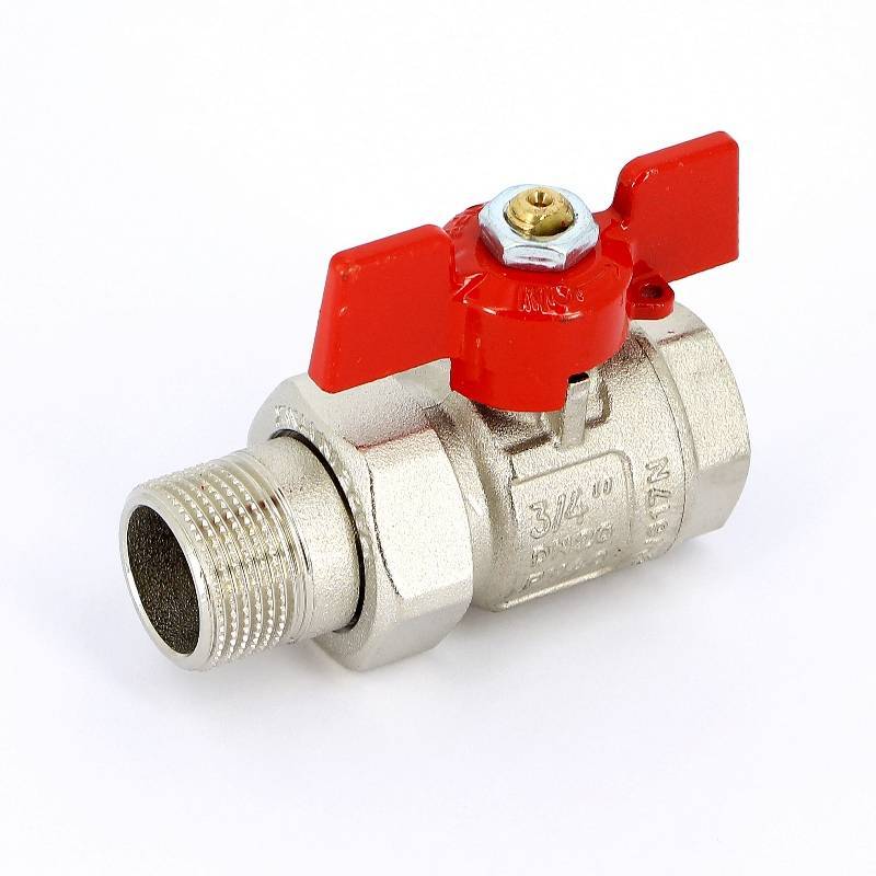 Кран шаровой Uni-Fitt 3/4 НВ полнопроходной бабочка с разъемным соединением 113T3000