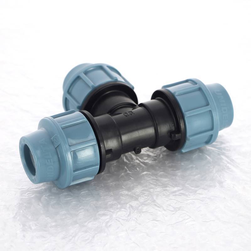 Тройник обжимной для ПНД труб Unidelta 20 мм 1005020000