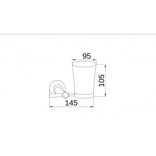 Стакан для ванной подвесной Boheme Chiaro золото 10504