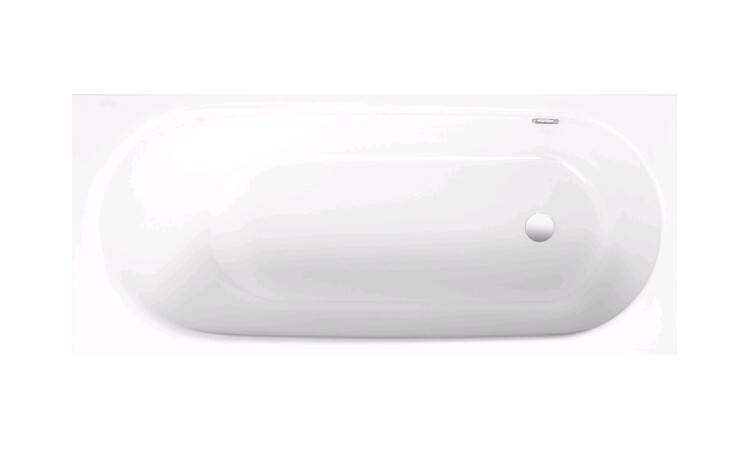 Ванна стальная Bette BetteComodo 1700x800x450 мм BetteGlasur Plus перелив сзади белый 1643-000 PLUS
