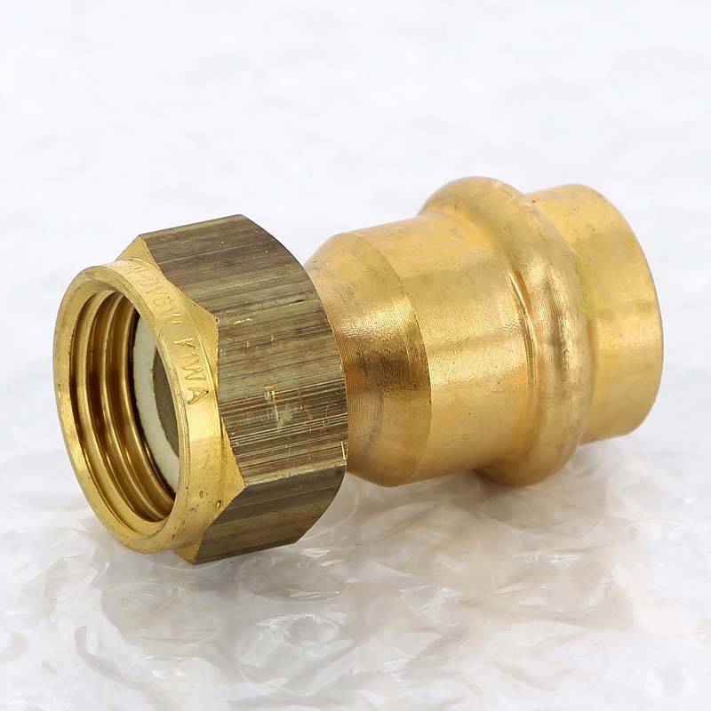 Муфта пресс с накидной гайкой Viega Profipress G 18x1/2 бронза 638481