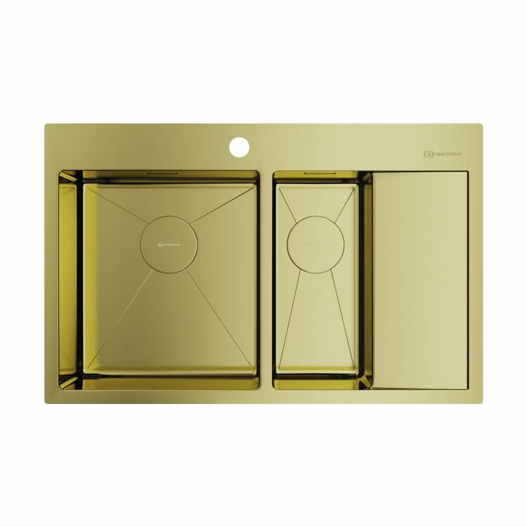 Кухонная мойка OMOIKIRI Akisame 78-2L 780x510 мм светлое золото 4973087