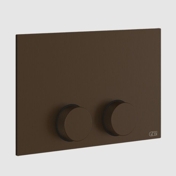 Клавиша смыва Gessi Anello двойной смыв 215х145 мм Dark Bronze 54629-845