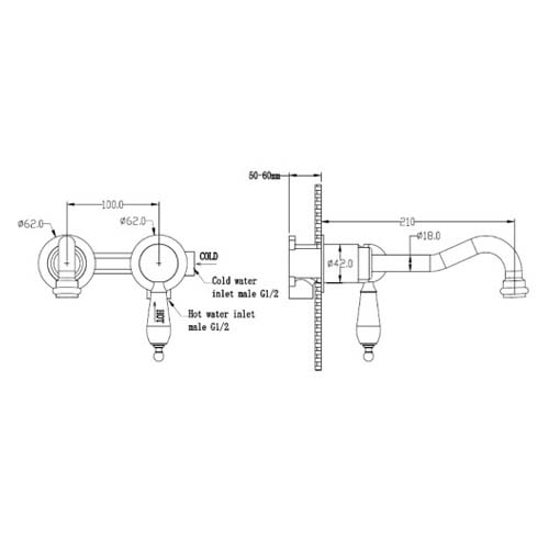 Смеситель для раковины Boheme Brillante Ripresa встраиваемый хром 347
