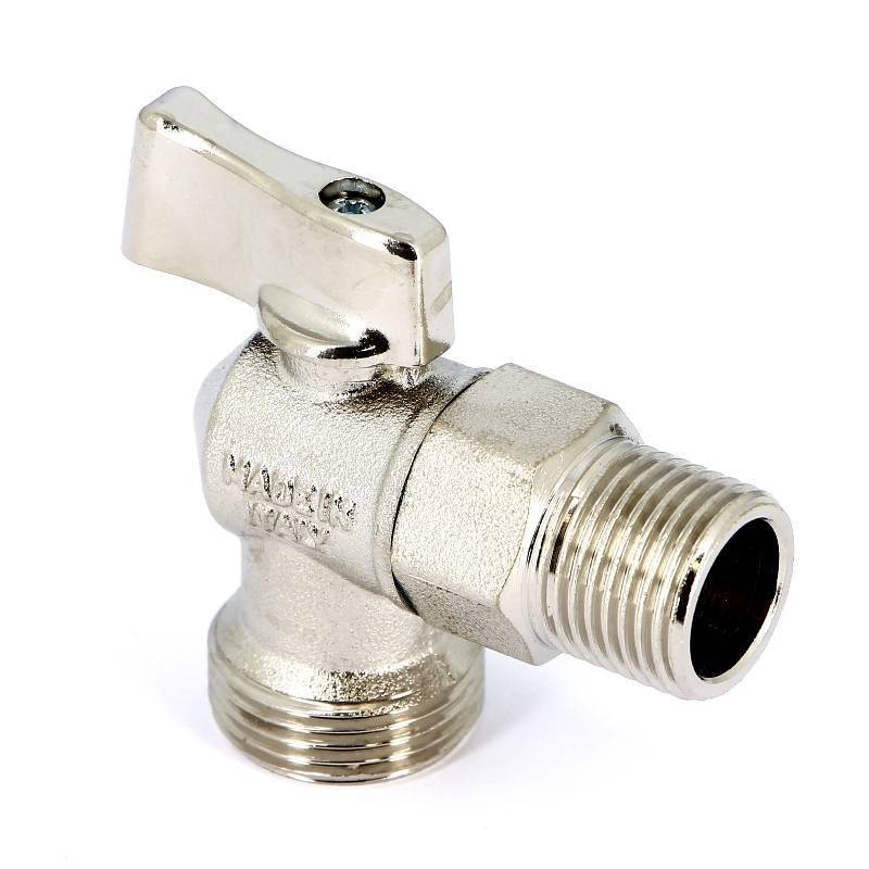 Кран шаровой Uni-Fitt 1/2x3/4 НН угловой для подключения стиральных и посудомоечных машин 181N2300