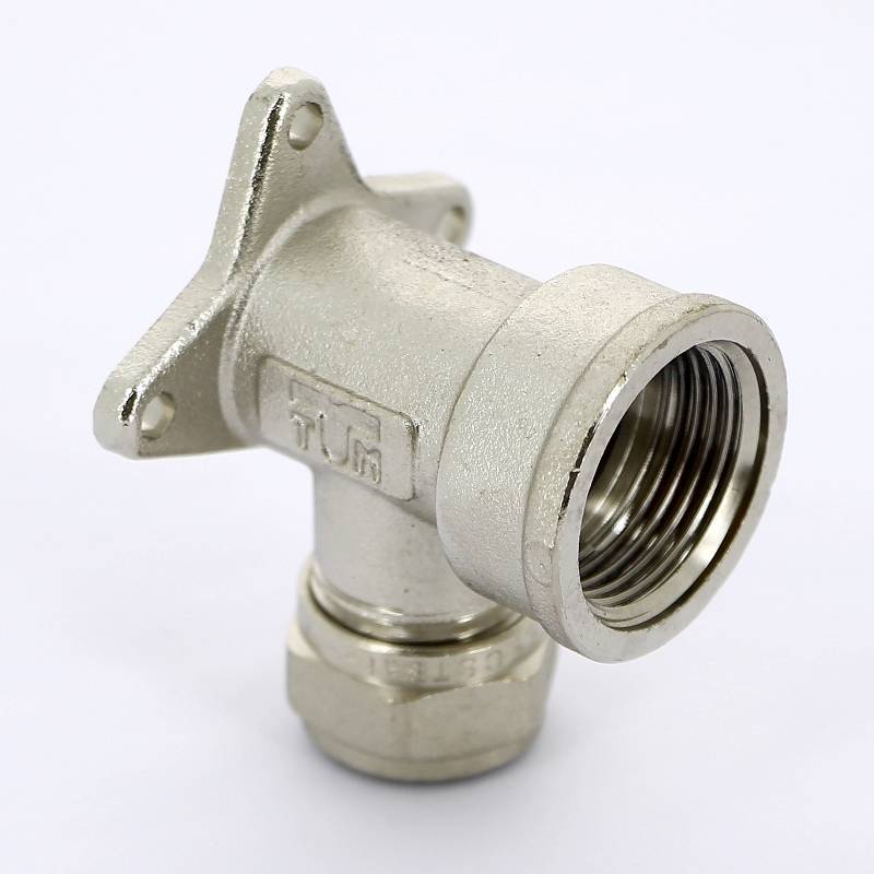 Водорозетка обжимная Tiemme 16x3/4 ВР никелированная 1600096