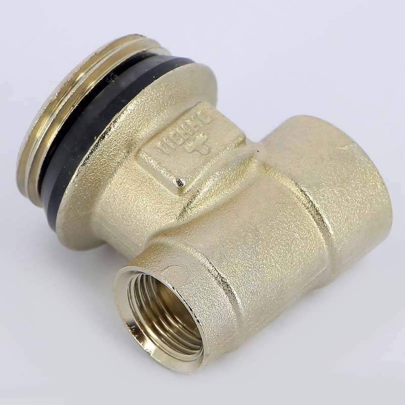 Концевик для коллектора Tiemme никелированный 1/2x1x3/8 ВНВ 1950003