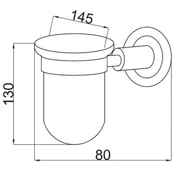 Стакан для зубных щеток подвесной Boheme Murano Cristal золото 10904-CRST-G