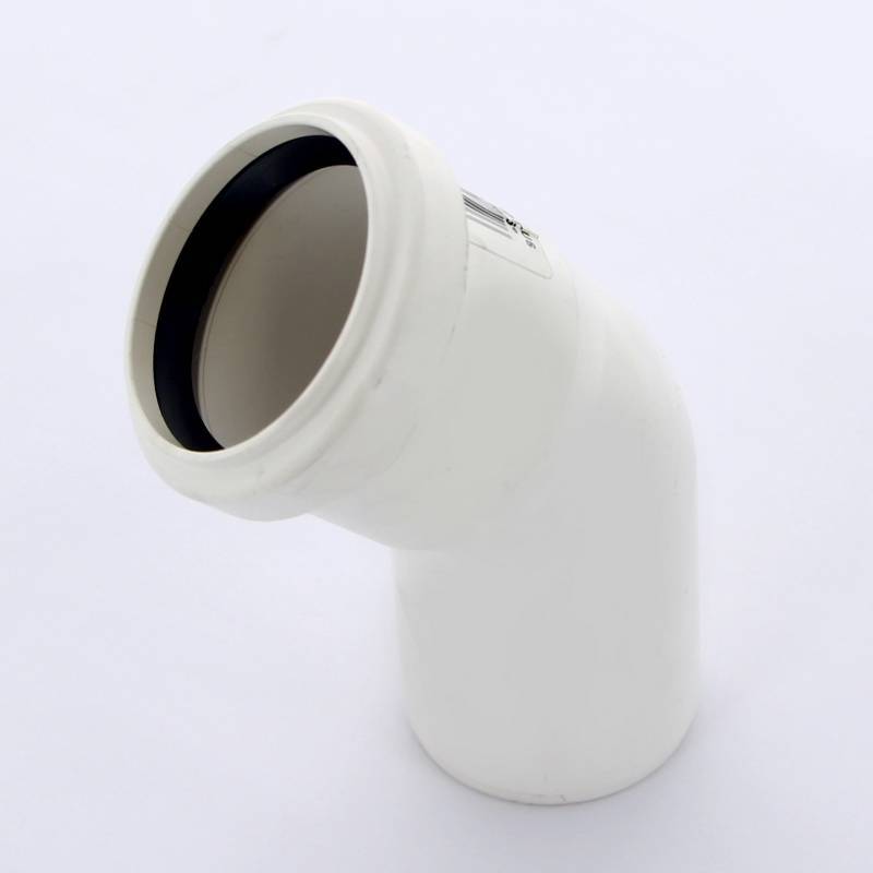 Отвод канализационный REHAU RAUPIANO PLUS 50x45° 11211141001