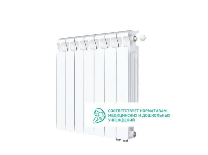 Радиатор биметаллический RIFAR Monolit Ventil 500 7 секций нижнее правое подключение RMV50007R