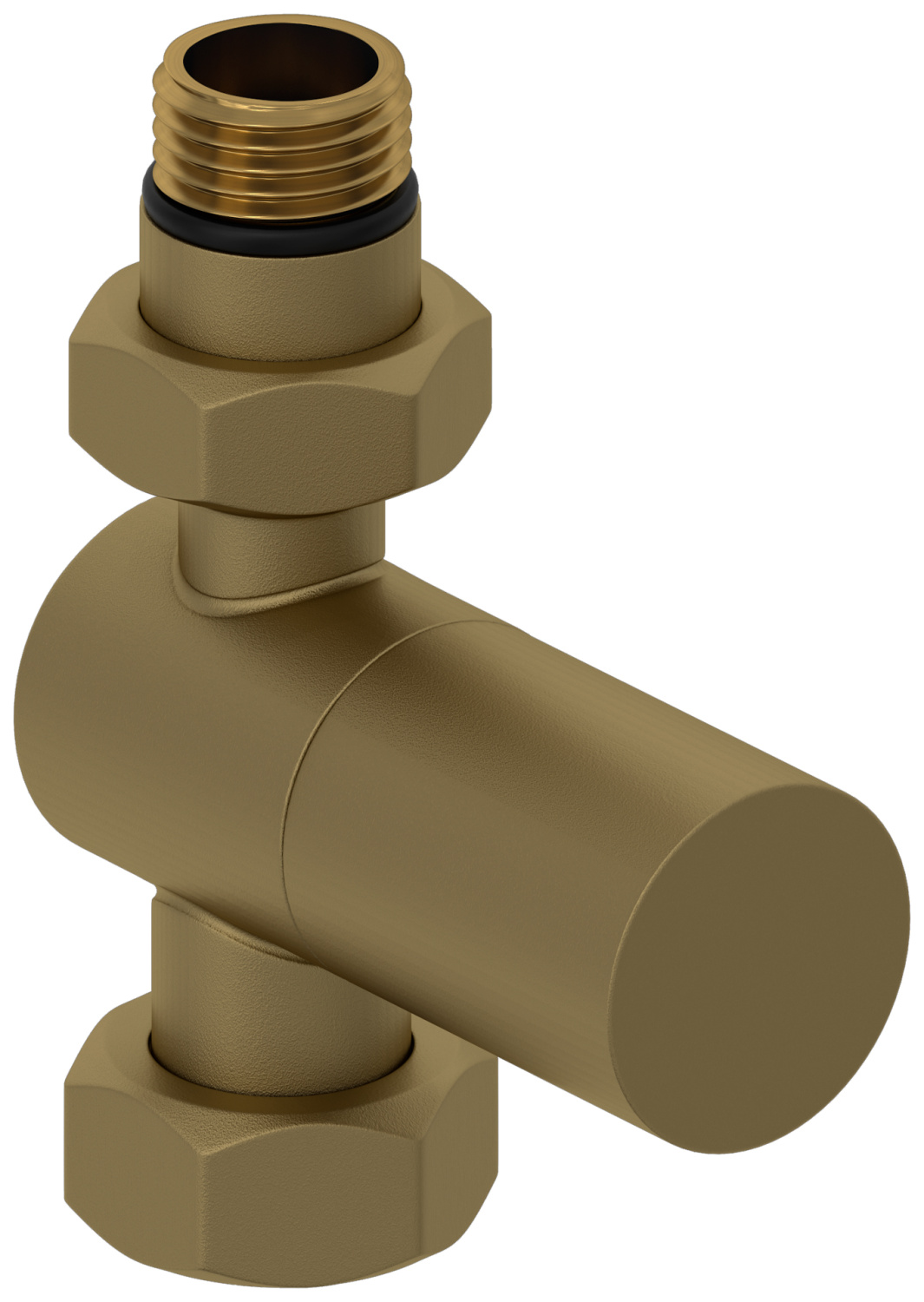 Вентиль регулировки температуры Сунержа прямой цилиндр G 1/2 x G 3/4 золото матовое 032-1401-1234