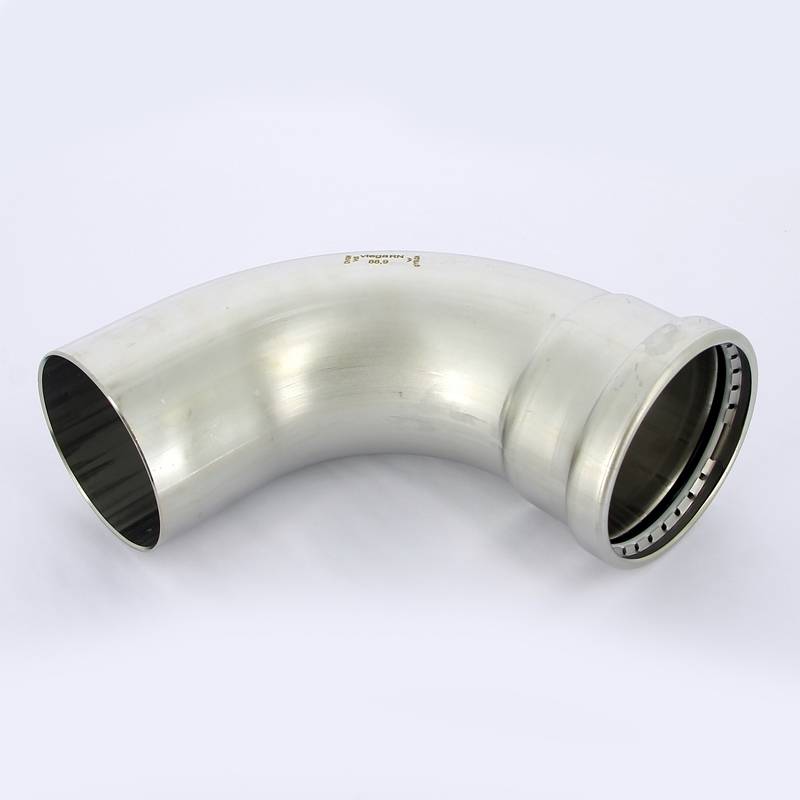 Угол-вставка 90° пресс Viega Sanpress Inox XL 88.9 мм нержавеющая сталь 482633