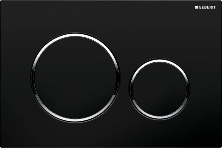 Клавиша смыва Geberit Sigma20 черный/хром глянцевый 115.882.KM.1