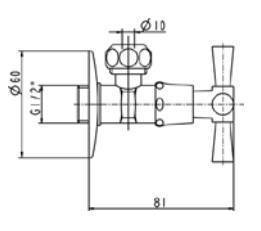 Вентиль Jado New Haven хром L4048AA