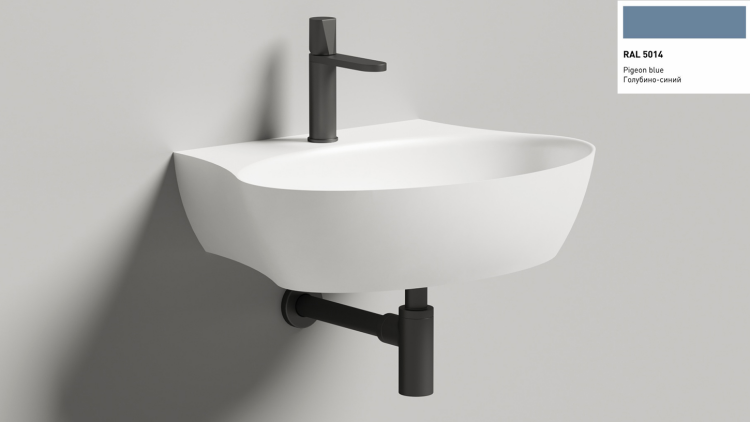 Раковина Salini ALDA Wall 01 580x450x150 мм глянцевая RAL 5014 140311GFRAL5014