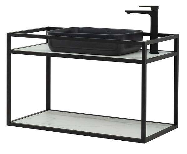 Консоль под раковину подвесная Allen Brau Liberty 90 см черная 1.33003.BB