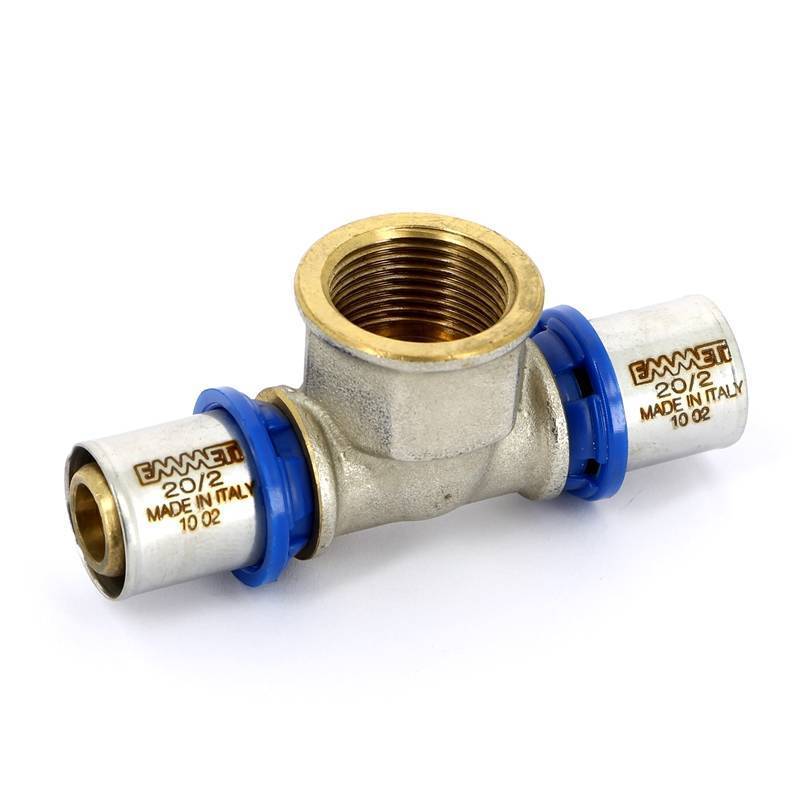Тройник пресс-В Emmeti 20x3/4x20 мм 28101405