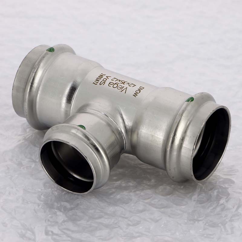 Тройник пресс Viega Sanpress Inox 42x35x42 мм нержавеющая сталь 435837