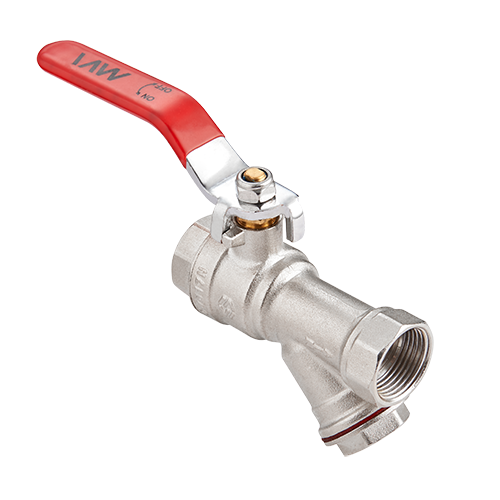 Кран шаровой Högert Technik Premium 1/2 ВВ PN 25 ручка-рычаг с фильтром BV63104