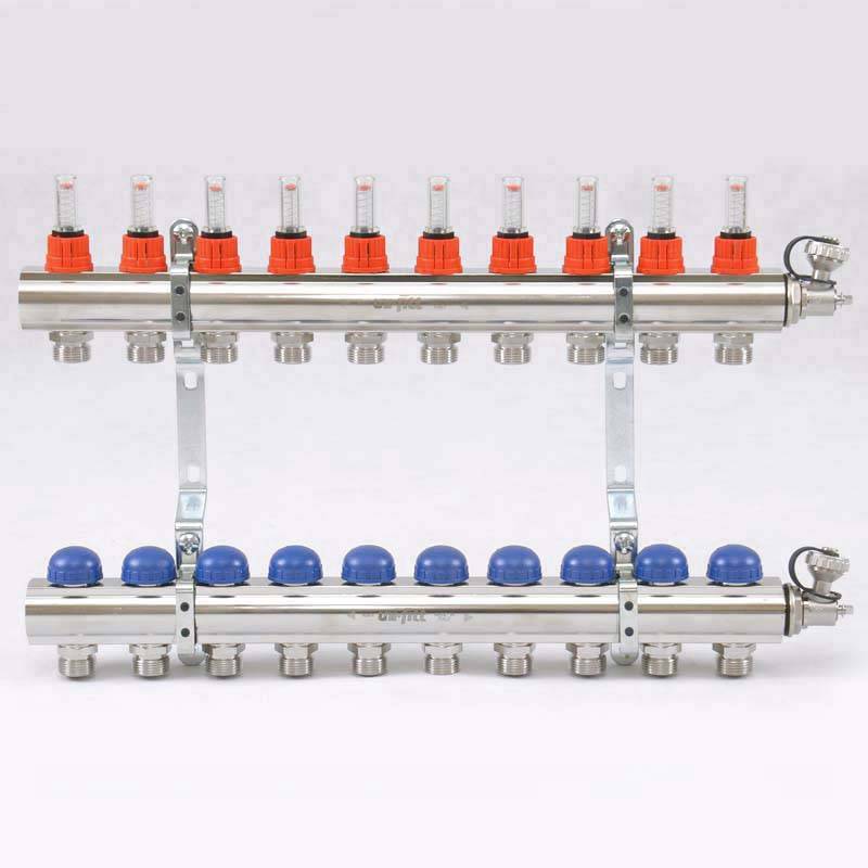 Коллекторная группа Uni-Fitt серия E 1x3/4 EK 10 выходов с расходомерами 440E4310