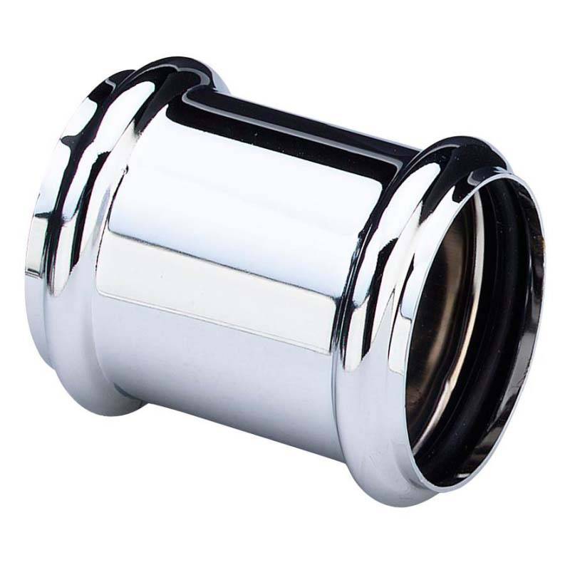 Муфта двухраструбная Viega 5695 хромированная 102371