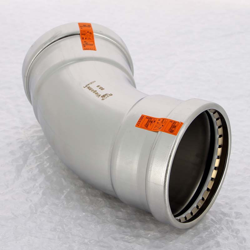 Угольник пресс 45° Viega Sanpress Inox XL 88.9 мм нержавеющая сталь 482664