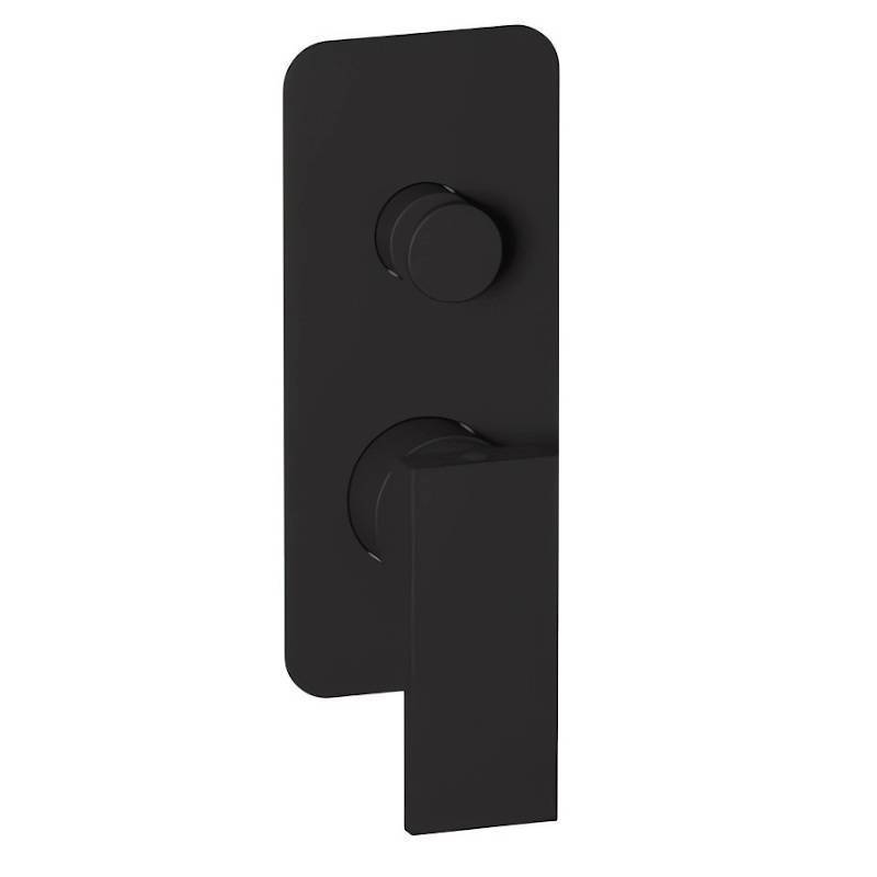 Смеситель для ванны Remer Absolute AU09KBNO скрытого монтажа черный матовый (требуется RR BOX) AU09KBNO