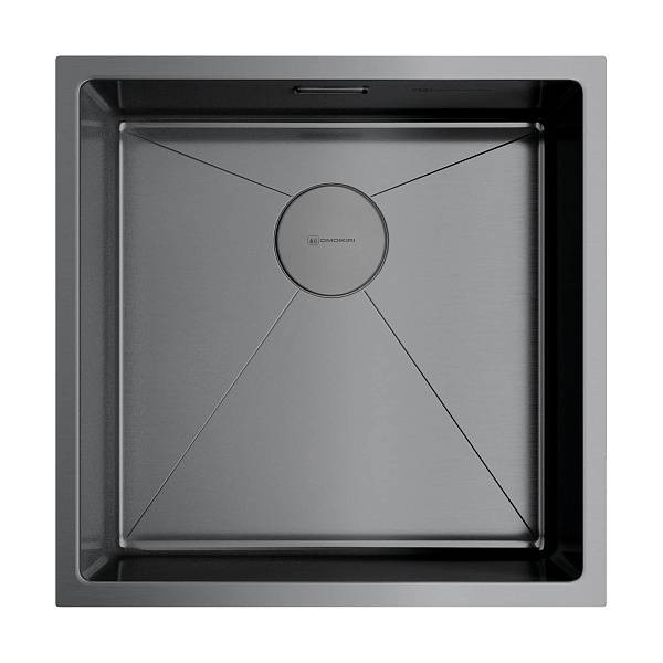 Кухонная мойка OMOIKIRI Taki 44-U/IF-GM 44x44 см вороненая сталь 4973521