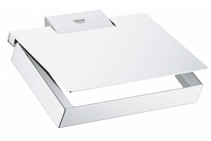 Держатель для туалетной бумаги с крышкой GROHE Selection Cube хром 40781000