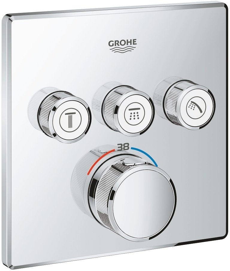 Термостат для душа GROHE Grohtherm SmartControl внешняя часть на 3 выхода хром 29126000