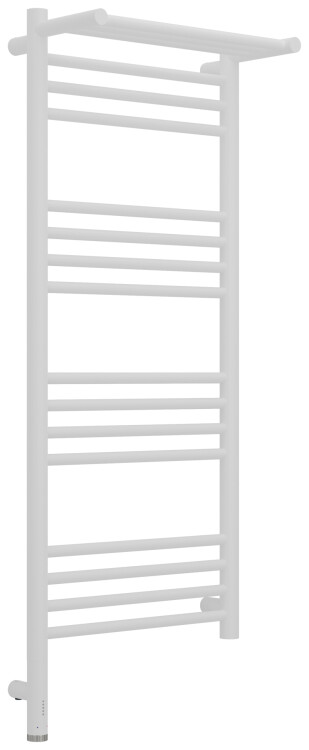 Полотенцесушитель электрический Сунержа Богема 3.1 с 1 полкой 400x1000 мм МЭМ нижнее слева белый матовый 3060061040